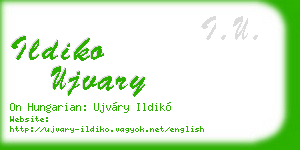ildiko ujvary business card